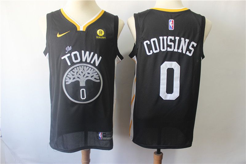 Men Golden State Warriors #0 Cousins BlackGame Nike NBA Jerseys